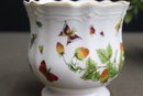 Hand-painted Lenwile  Ardalt China Butterfly Strawberry Beetle  Cachepot