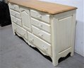 Ethan Allen French Country White Console Dresser