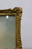 Two Ornate And Elegant Faux Gilt Frames With Two Vintage Color Prints