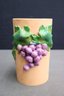 Terra Cotta Grape Bunch And Leaf  Wine Cooler