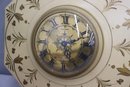 Vintage Georgian Floral Tole Octagonal Wall Clock