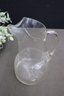 Vintage Double Star Cut Glass Glass Kettle Bottom Pitcher