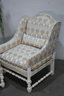 Half-Wing Back Club Chair With Ottoman, With Extra Sewn Fabric