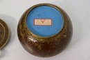 Vintage Chinese Cloisonne Enamel Flip-Top Ashtray