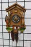 Colorful Black Forest Cuckoo Clock Hunter Hung Quail And Rabbit
