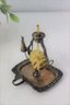 Vintage Silver Plate Wax Jack Chamberstick With Douter
