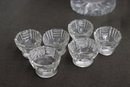 Group Lot Of Cut Crystal And Glass Vases, Bowls, Votive Holders, And More