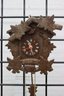 Black Forest Cuckoo Clock Leaves And Branches With Brown Face