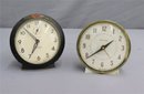 Two Vintage Big Ben Westclox Desk/shelf Clocks -  One Tole And One Brass Dial Frame