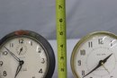 Two Vintage Big Ben Westclox Desk/shelf Clocks -  One Tole And One Brass Dial Frame