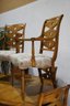 Vintage 7pc Dinning Table With Six (6) Diamond Back Chairs