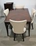 Dining Table With Four (4) Curve Upholstered Dining Chairs