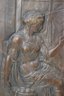 Patinated Bronze Low Relief Wall Hanging Plaque Of Seated Penelope