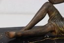 The Reader By D.H. Chiparus Art Deco Sculpture - Cold Painted Spelter On Marble/Onyx Base