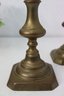 Vintage Pair Of Classic Brass Candlesticks