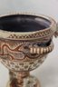 Ornately Adorned Replica Artifact Ceramic Goblet From  Heraklion Museum, Greece