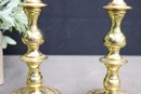 Pair Of Solid Brass Candlesticks