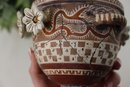 Ornately Adorned Replica Artifact Ceramic Goblet From  Heraklion Museum, Greece