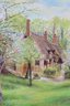 Pencil Signed Print - Anne Hathaways Cottage By John Burt, Framed
