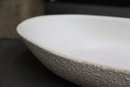Vintage MCM Ceramic Textured Confetti Splatter Ware Oval Bowl