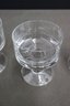 Three Vintage MCM Style Clear Glass Thick Pedestal Sorbet/Dessert Coupe