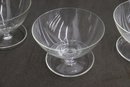 10 Clear Glass Dessert  Bowls With Attached Underplate,