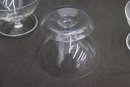 10 Clear Glass Dessert  Bowls With Attached Underplate,