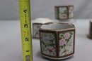 Set Of 6 Japanese Porcelain Tea Cups With Birds And Flowers