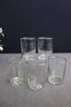 Group Lot Of Etched Juice Glasses Two Sizes