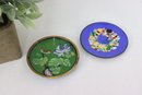 Two Small Enamel's  On Copper   One Signed Kathleen Bauman 4/14/99, The Other Made In China