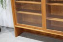 Danish Modern Style Sliding Glass Front And Teak Bookcase