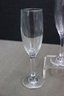 Group Lot Of Glass Champagne Flutes