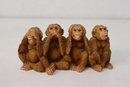 Group Lot Of 4 Whimsical Monkey Figurines