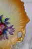 Three Vintage Japanese Hand Painted Porcelain Lilies Gold Rim Plates E.P.P. & Co Paul's Gifts