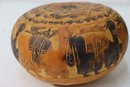 Carved And Burnished Folk Art Gourd