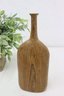 Pair Of Handmade Rustic Wooden Vases, One With Live Edge
