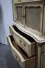 French Provincial Chest Of Drawers With Three Drawers Top Cabinet