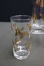 Mid-Century Georges Briard Gilded Butterfly Highballs Glass