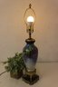 Vintage Koenig Painted Porcelain Vase Lamp, Signed