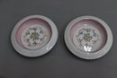 Vintage Hunt-Hallmark Porcelain Hand Painted Coasters,  Green, Pink, Yellow, Blue