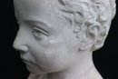Vintage Plaster Bust Of A Young Boy Named Thomas, Signed J. Kamensky
