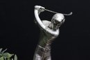 Golf Tournament Metal Trophy - Swinging Club  2nd Place -Five Towns United Way 1988