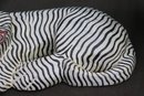 Folk Art Black And White Striped Sleepy Cat Figurine