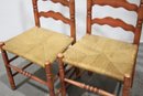 Group Of 4 Tell City Chair Co. Maple Colonial Dining Side Chairs