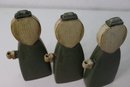 Three Alfred Knobler Made In Japan Minimalist Art Pottery Candleholder