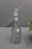 Two Vintage Cut Glass Finial Stopper Decanters