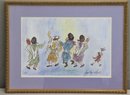 'Simchat Torah' Limited Edition Lithograph By L. Azoulay  #21/500, Signed And Framed