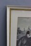 Vintage Grey Scale Print Of Young Dutch Couple, Framed