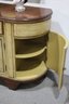 Hand Painted Round Corner Two Drawers Over Double Door Compartment Credenza