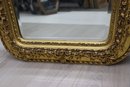 Louis Philippe Style Ornate Gilt Gesso Bevel Edge Wall Mirror